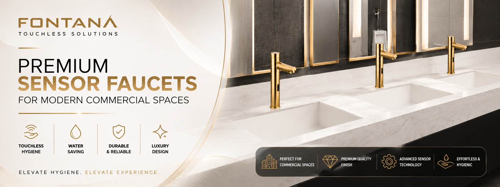 Commercial Gold Sensor Faucets